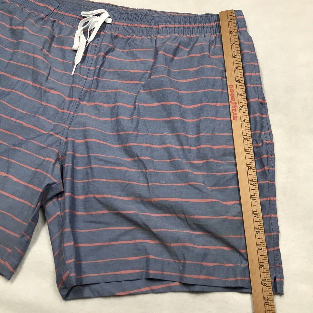 CHUBBIES Lined Swim Short Men 3XL XXXL Blue Stripe Nylon Blend Trunks Drawstring - Picture 8 of 11